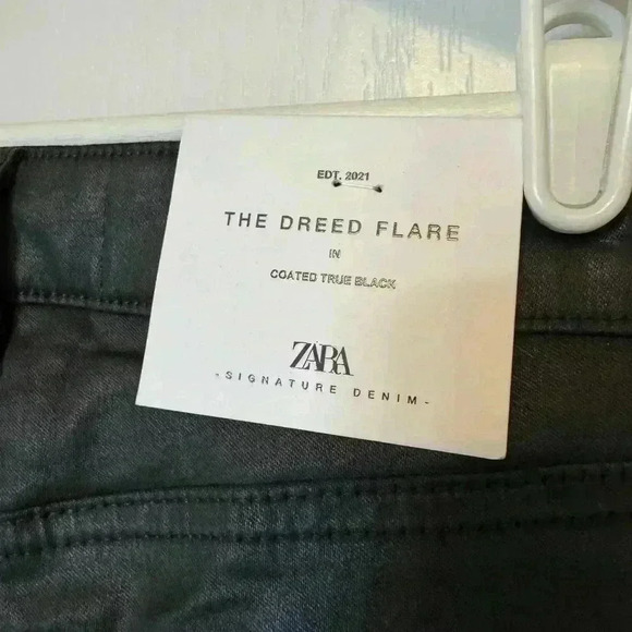 Zara women’s 4 black The Dreed Flare Pants high waist cropped NWT casual career - Picture 6 of 12